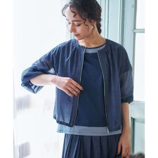 洗える ノーカラージャケット【CoC by CARA O CRUZ】