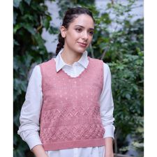 透かし編みニットベスト