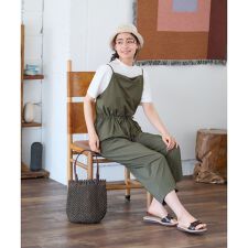 【撥水】 洗えるサロペット【セットアップ】