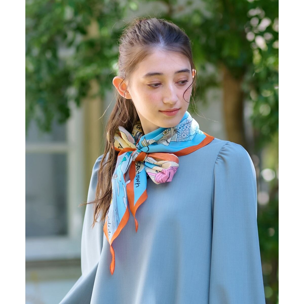 ミッキーマウス スカーフ ライトブルー スカーフ【ミッキーマウス】 | レリアン(Leilian) | マルイウェブチャネル