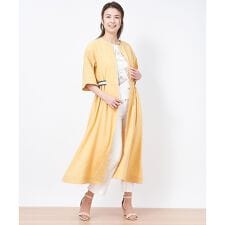 ウエスト配色ラインワンピース