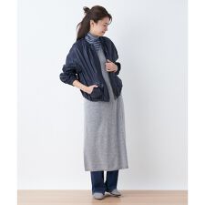 洗える ジップアップブルゾン