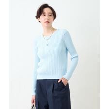 胸ワンポイントロゴニット