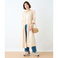 洗える レースのロングブラウス