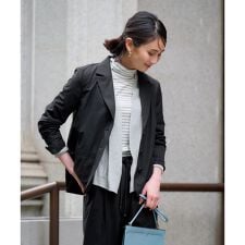 【撥水 洗える 接触冷感 のびのび】テーラードジャケット【セットアップ】