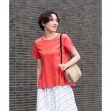 洗える ペプラム切替Tシャツ