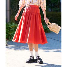 洗える ベルト付きギャザースカート