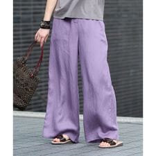 後ろウエストゴムワイドパンツ