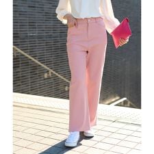 洗える 後ろウエストゴムカラーデニム【セットアップ】