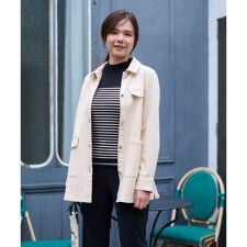 洗える のびのびシャツジャケット