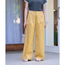 洗えるウエスト伸縮 ワイドパンツ