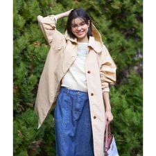 【撥水・UVカット】フーデッドロングコート