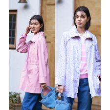 小花柄のリバーシブルコート