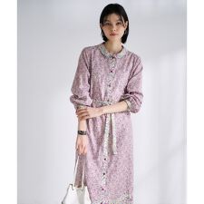 小花柄プリントワンピース