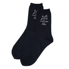 メッセージ刺繍クルーソックス