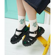 メッセージ刺繍クルーソックス