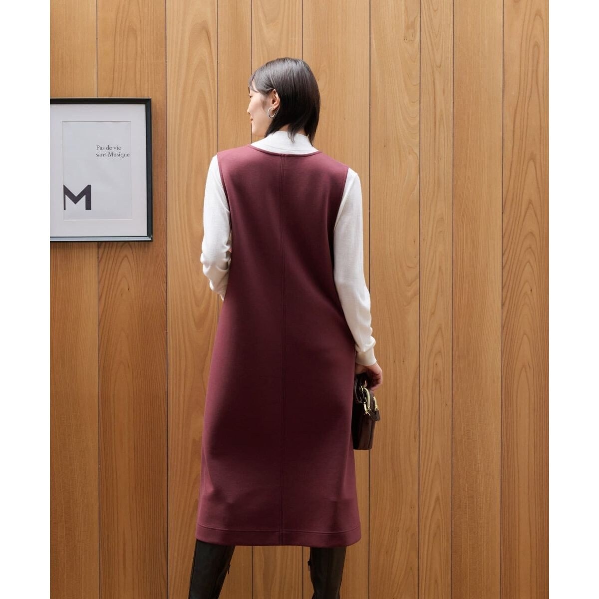 ストレッチ 洗える】ダンボールニットのジャンパースカート