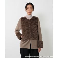 ボア切替カーディガン【NEMIKA】