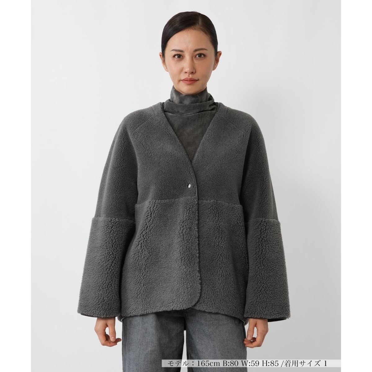 【期間限定値引き中】W/Nyモッサステンカラーショートコート 期間限定値引き中】W/Nyモッサステンカラーショートコート 期間限定