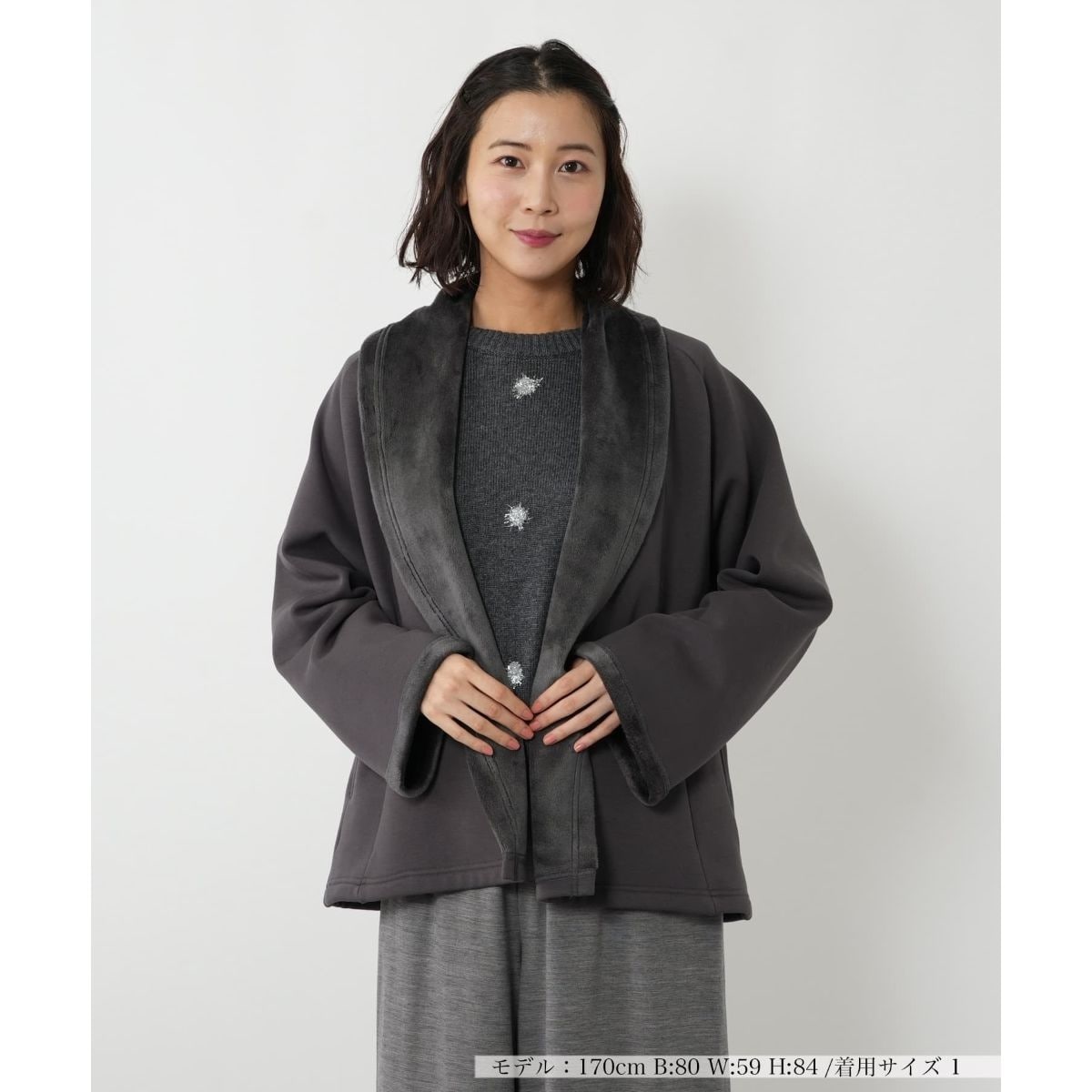 追加》W/Nyモッサステンカラーショートコート | スピック＆スパン