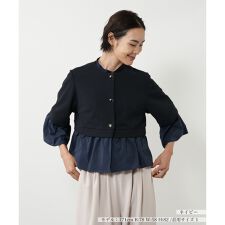 異素材切替ジャケット【NEMIKA】