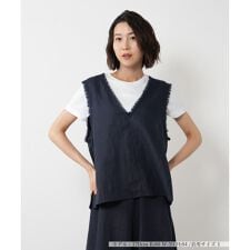Vネックベスト【NEMIKA】