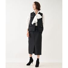 【セットアップ対応】ラメツイードタイトスカート【NEMIKA】