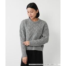 ケーブル編みクルーネックニット【NEMIKA】