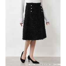 【セットアップ対応】セレモニードット柄ミディスカート【NEMIKA】