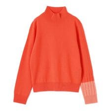 カシミヤ ケーブルデザインニット