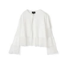 レース切替ニットカーディガン