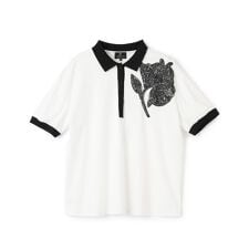 フラワー刺繍トップス