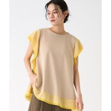 袖フリルニット