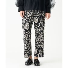 フラワーマーブルジャカードパンツ