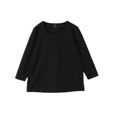 ラウンドネック七分袖カットソー