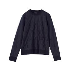 ダイヤ柄ジャカード編みニット