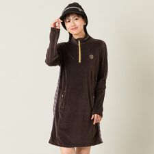 エヌエス23・パー・ニッサゴルフ(NS23 par Nissa Golf)の【レディース】ヘビーベロアハーフジップワンピース
