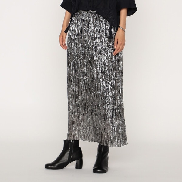 メゾンプラチナ（Maison Platinum）/シルク×ポリエステル ラメシフォンスカート シルク×ポリエステル ラメシフォンスカート | メゾンプラチナ(Maison