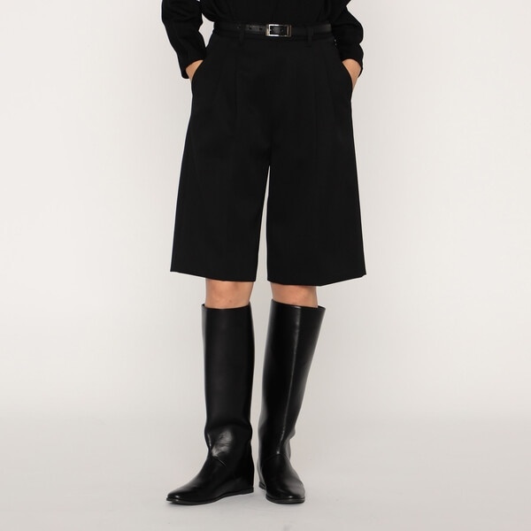 メゾンプラチナ（Maison Platinum）/高密度 梳毛ウールギャバ フィールドハーフパンツ 高密度 梳毛ウールギャバ フィールドハーフパンツ | メゾンプラチナ