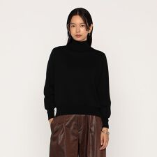 ミラノリブ ハイネックニット