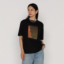 60/-スビン リサイクルオーガニックスムース プリントTシャツ