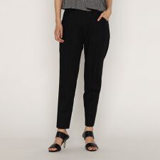 【セットアップ対応】高密度リネンストレッチツイル テーパードパンツ