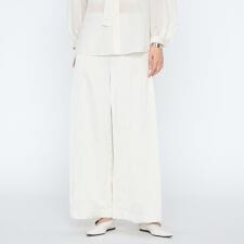 ヴィスコースレープサテン サイドタックワイドパンツ