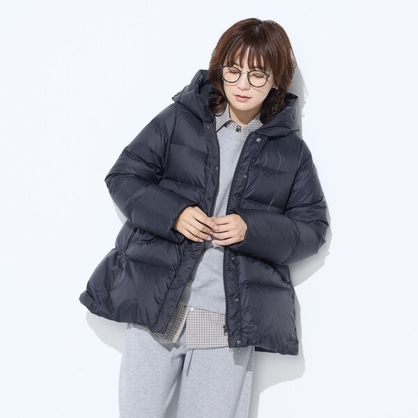 撥水ナイロンタフタ ミドル丈きれいめダウンコート | コムサワード