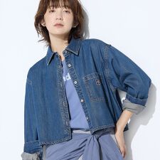 7.5ozデニム クロップトシャツ