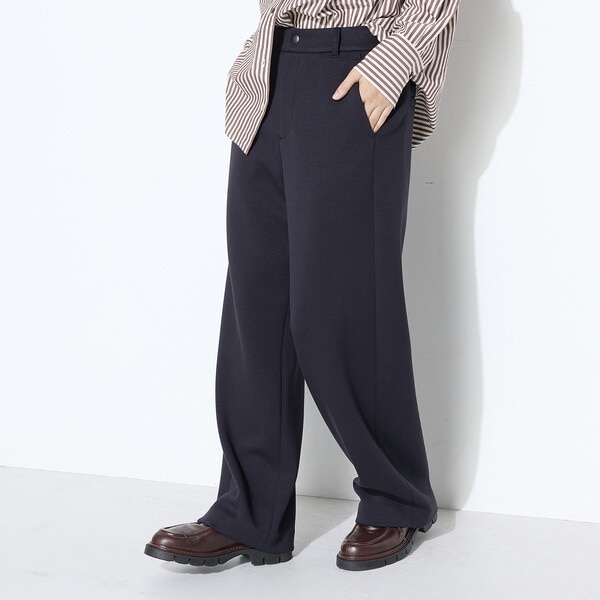 【NEW】コムサワードローブ（COMME CA Wardrobe）/〔 +サイズ 〕レーヨンミックスダンボール パンツ サイズ 〕レーヨンミックスダンボール パンツ | コムサワードローブ