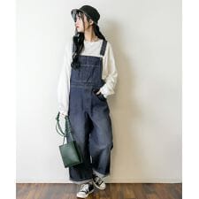 大人カジュアルデニムサロペット
