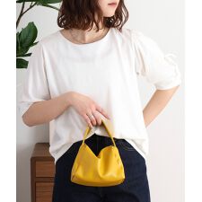 リボン付き袖ブラウス風カットソー