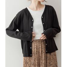 パールボタンVネックカーディガン