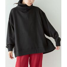 裏起毛リブタートルネックプルオーバー